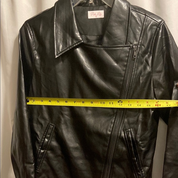 NWOT Pink Lily Faux Leather Jacket - Picture 5 of 9